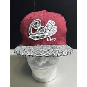 Cali Hat Baseball Cap One Size  Red Grey SnapBack California